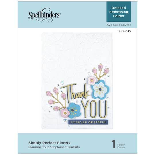 Spellbinders&#xAE; Simply Perfect Florets Embossing Folder